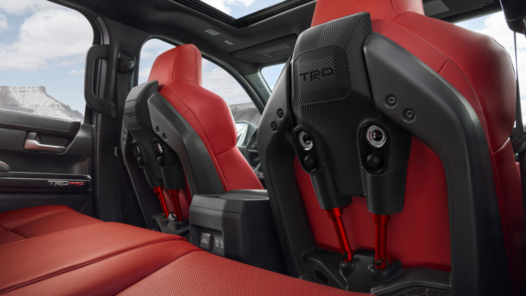 2024 Toyota TRD Pro's seats have a suspension system with air