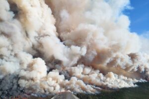 The Donnie Creek wildfire burns in an area between Fort Nelson and Fort St. John, B.C. in this undated handout photo provided by the BC Wildfire Service. THE CANADIAN PRESS/HO-BC Wildfire Service **MANDATORY CREDIT **